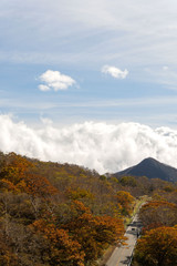 赤城山の見晴山展望台からの風景／日本群馬県前橋市　