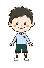 男の子　ポーズ　イラスト
