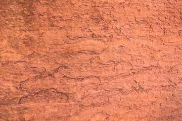 The texture of the red rock wall