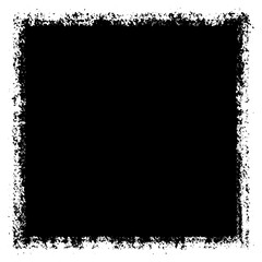 Grunge background black rectangular isolated on white background