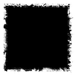 Grunge background black rectangular isolated on white background