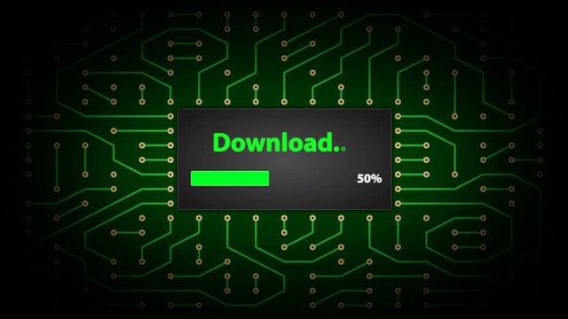 Download Process Animation on Abstract Circuit Board Background. 3 Different Points of View.