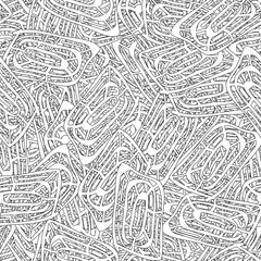 Seamless black and white grunge background. Abstract repeating texture of elements. Template to create your own design and print. Chaotic retro backdrop