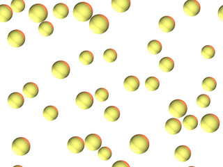 Golden yellow bubbles, abstract background with circles