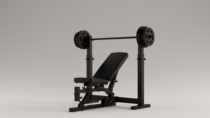 Black Incline Weight Bench