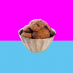 Cookies or Chocolate chips cookies with concept design.