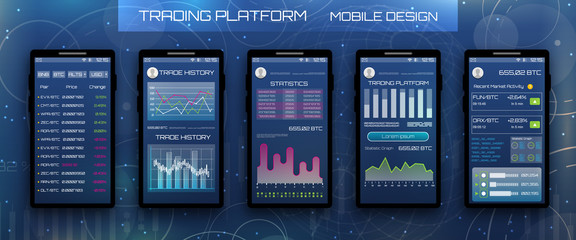 Online Statistics and Data Analytics, Mobile Platform Application for Work, Trading