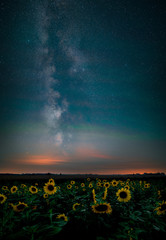 stormy clouds at sunset time
