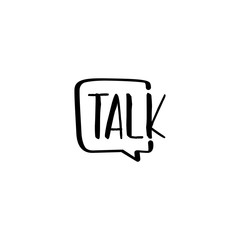 talk chat bubble logo vector icon illustration