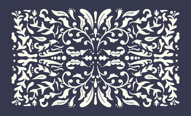 Wallpaper in the style of Baroque. A seamless vector background. Floral ornament © dar
