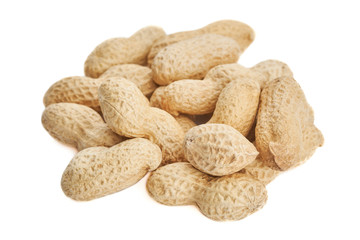 peanuts isolated on white background
