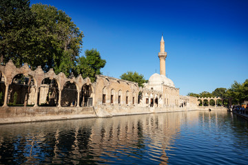 Fototapeta na wymiar Balikligol, Sanliurfa / Turkey. Balikligol Mosque ( Fish Lake )