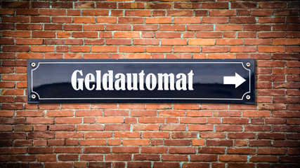 Schild 404 - Geldautomat