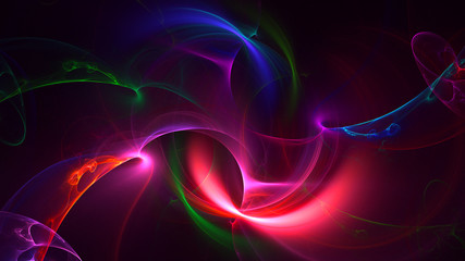 Fractal 3D rendering abstract light surreal background
