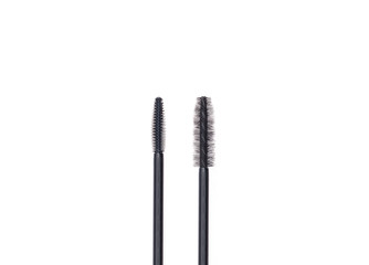 Small and large selikon mascara brush the difference between them on a white background