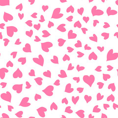 Seamless pattern with hearts Background. Pink hearts. Vector illustration