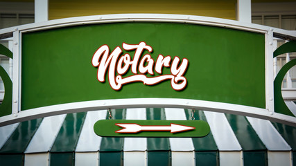 Street Sign to Notary