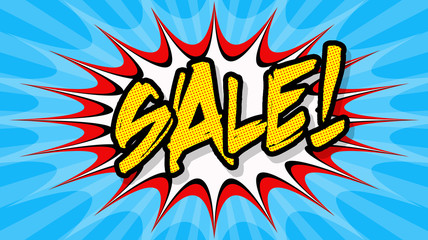The word sale in a comic book explosion © Massimo