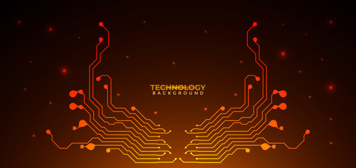 Abstract futuristic digital technology background. Circuit board design background. Vector illustration eps 10.