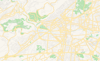 Printable street map of Damascus, Syria