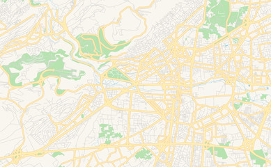 Printable street map of Damascus, Syria