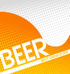 Vector beer pop art can with beer foam for your design. Best drink ever.