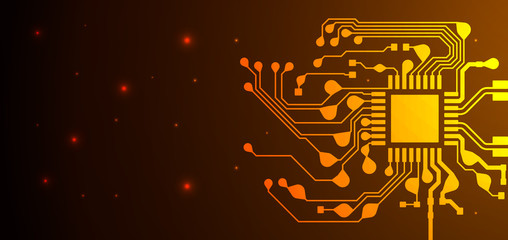 Abstract futuristic digital technology background. Circuit board design background. Vector illustration eps 10.