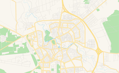 Printable street map of Hama, Syria