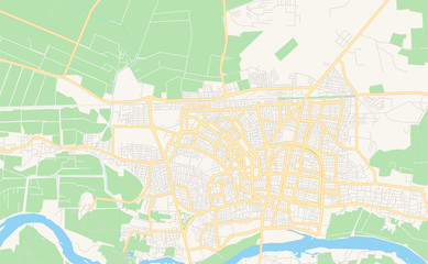 Fototapeta na wymiar Printable street map of Raqqa, Syria