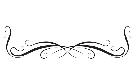 Vintage symmetrical ornament isolated on white background