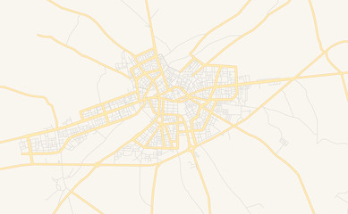 Printable street map of Manbij, Syria