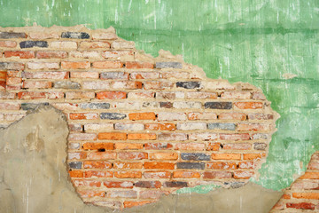 weathered decay grunge brick wall
