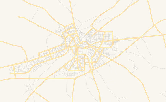 Printable street map of Manbij, Syria