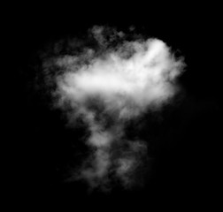 white cloud on black background