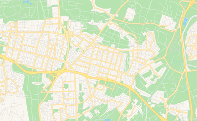 Printable street map of Kfar Saba, Israel