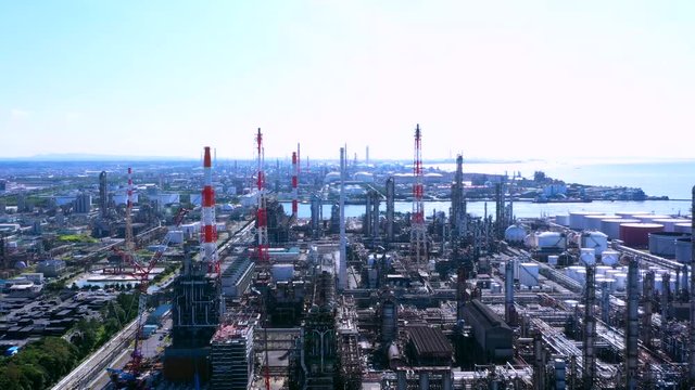 工業地帯の空撮