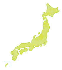 日本地図　手描き