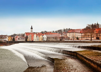 View of the small old town of Landsberg am Lech in Bavaria, Germany