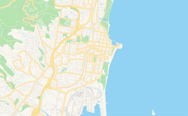 Printable street map of Wollongong, Australia
