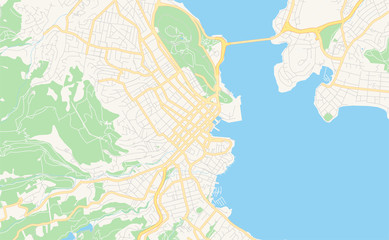 Printable street map of Hobart, Australia