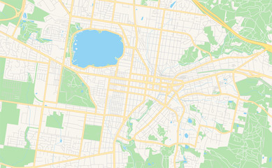 Fototapeta na wymiar Printable street map of Ballarat, Australia