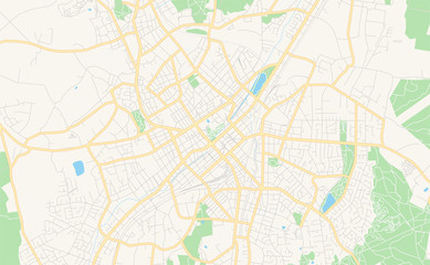 Printable street map of Bendigo, Australia