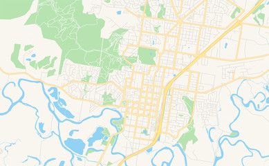 Printable street map of Albury-Wodonga, Australia