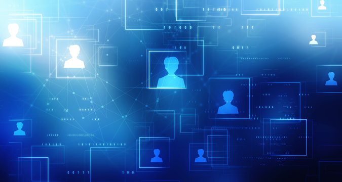 2d illustration Business Network 