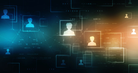 Obraz premium 2d illustration Business Network 