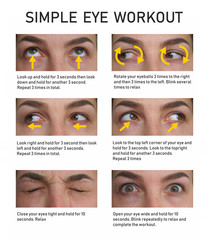 Eye exercise. Simple eye workout.