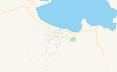 Printable street map of Arawa, Papua New Guinea