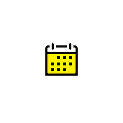 Calendar Vector Icon. Isolated Website Date Line Icon
