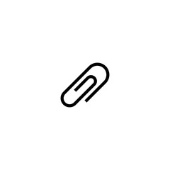 Paper Clip Isolated Vector Line Icon. Attach File Symbol.