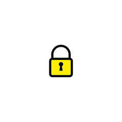 Lock Isolated Vector Line Icon. Lock Screen, Security Symbol